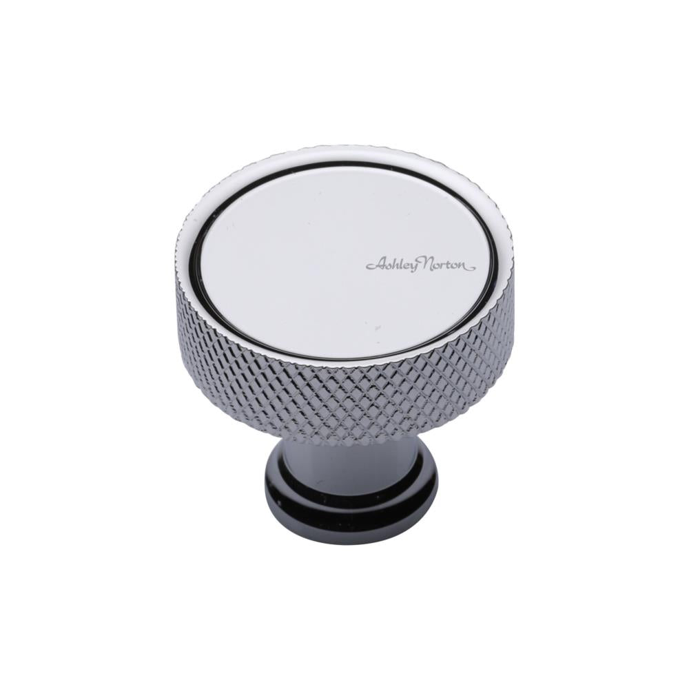 Ashley Norton MT4648 Blackburn Knurled Cabinet Knob in Polished Chrome