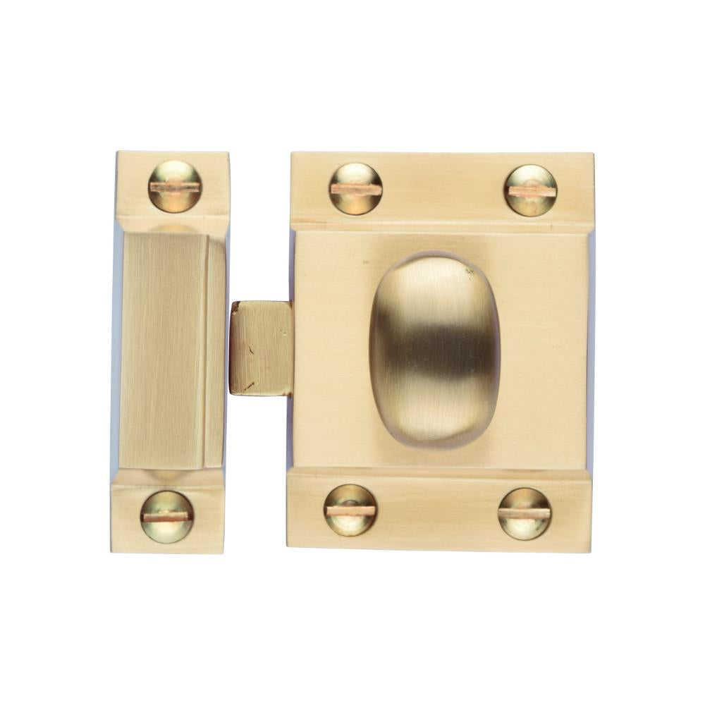 Ashley Norton MT1112-000 Oval Knob Cabinet Latch in Satin Brass