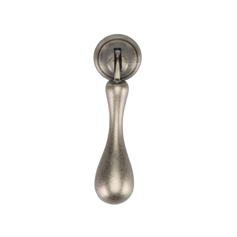 Ashley Norton MB1396 Classic Drop Pull in Distressed Pewter