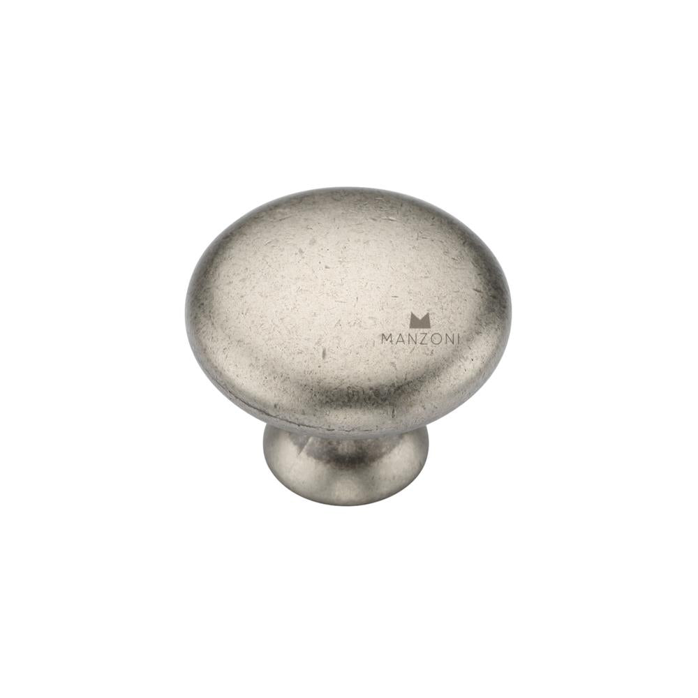 Ashley Norton MB4462 Egg Knob in Distressed Pewter