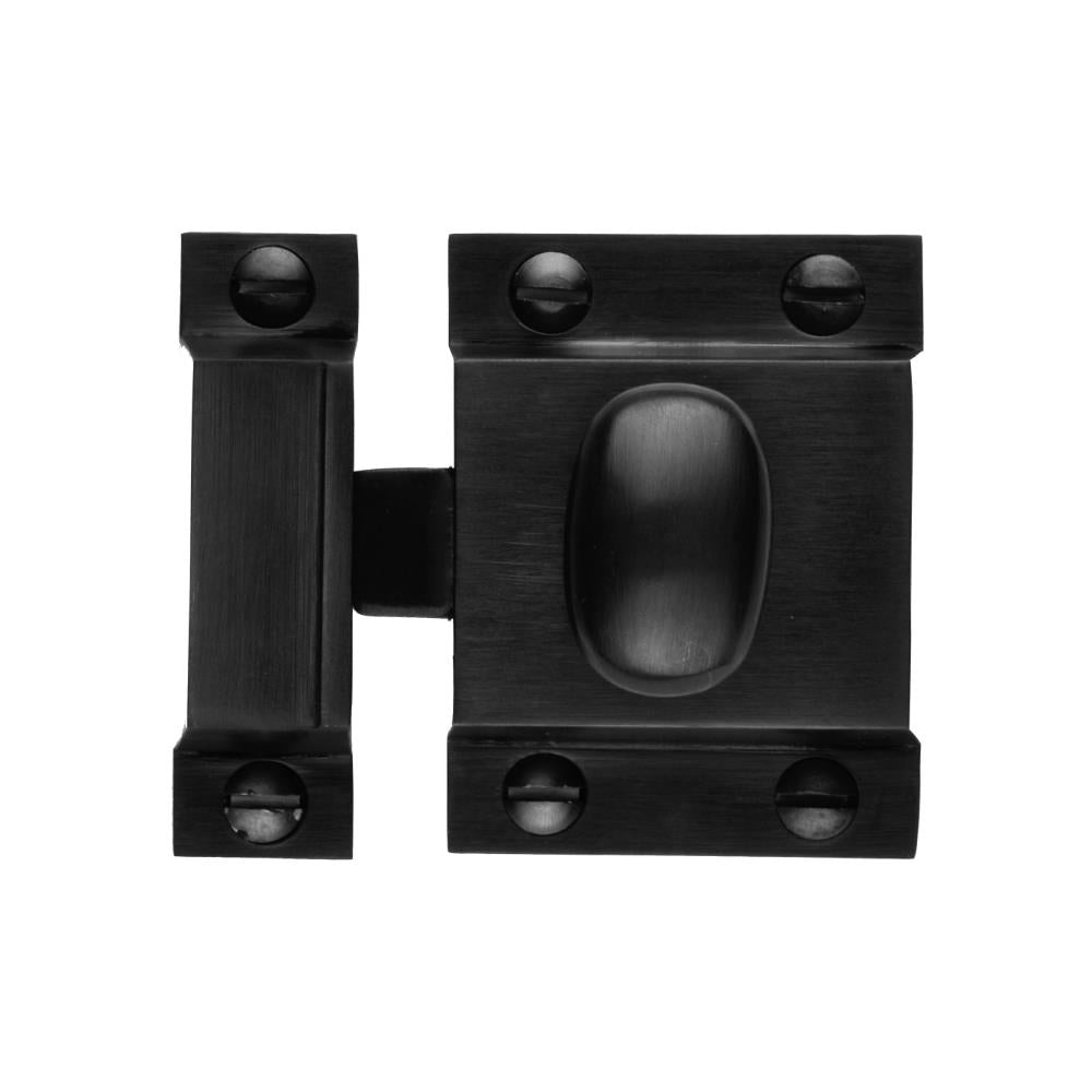 Ashley Norton MT1112-000 Oval Knob Cabinet Latch in Flat Black