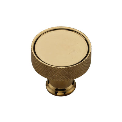 Ashley Norton MT4648 Blackburn Knurled Cabinet Knob in Unlacquered Brass