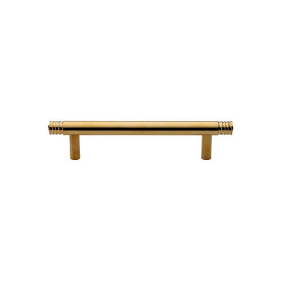 Ashley Norton MT4446 Zurich Ridged Pull in Unlacquered Brass
