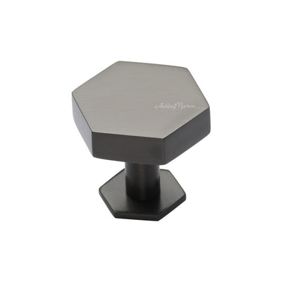 Ashley Norton MT4335 Hex Cabinet Knob in Flat Black