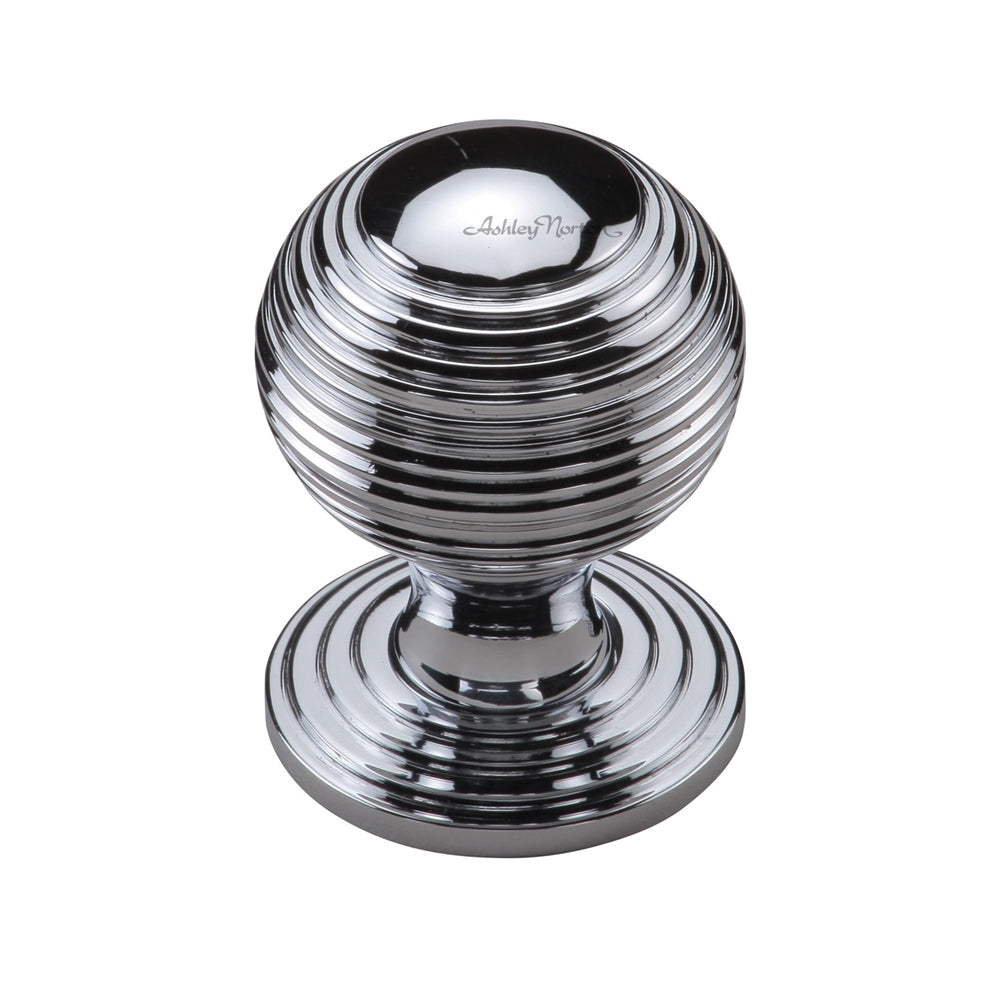 Ashley Norton MT0973 Reeded Cabinet Knob in Polished Chrome