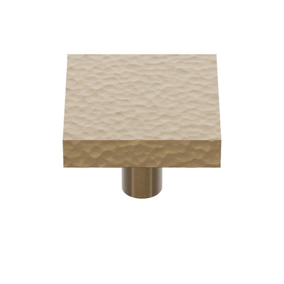 Ashley Norton H3897 Hammered Square Knob in Natural Bronze