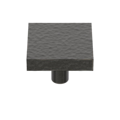 Ashley Norton H3897 Hammered Square Knob in Dark Bronze