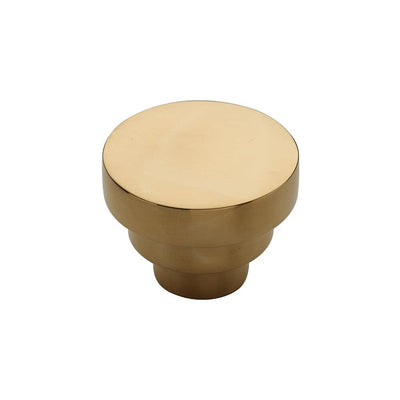 Ashley Norton MT3624 Round Stepped Knob in Unlacquered Brass