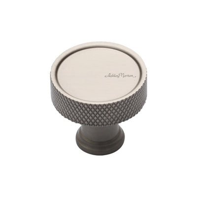 Ashley Norton MT4648 Blackburn Knurled Cabinet Knob in Satin Nickel