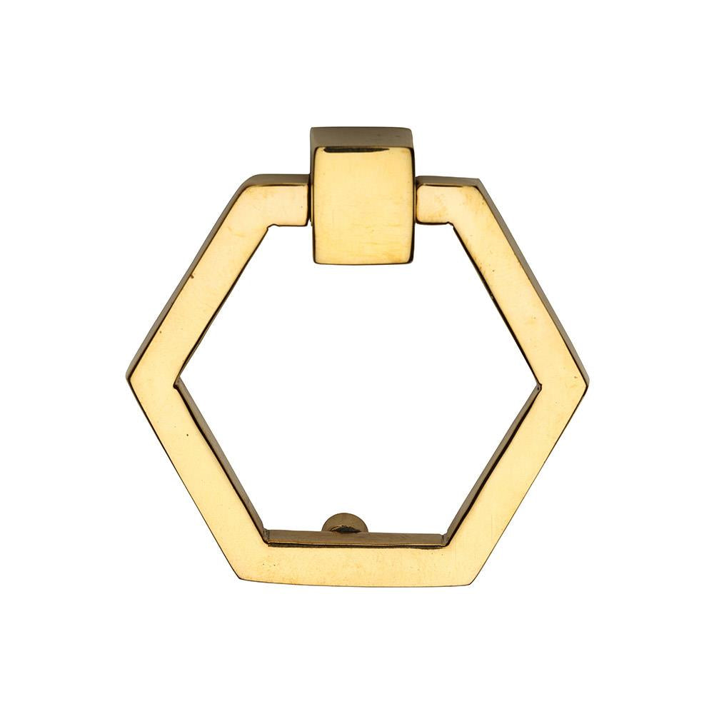 Ashley Norton MT6334 Open Hex Drop Pull in Unlacquered Brass