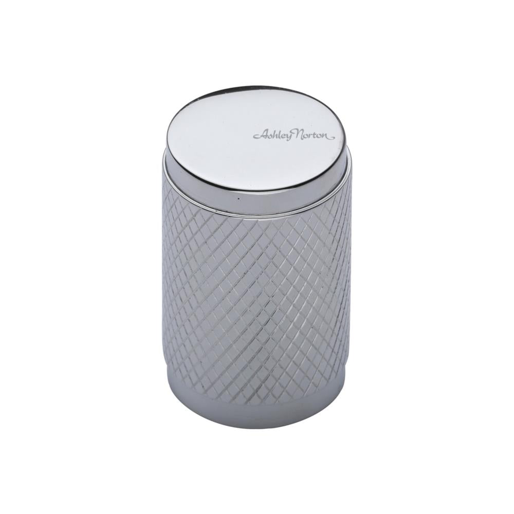 Ashley Norton MT3850 Knurled Stick Cabinet Knob in Polished Chrome