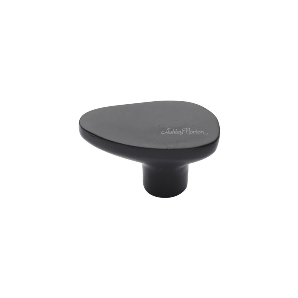 Ashley Norton 3920 Oblong Stone Knob in Matte Black