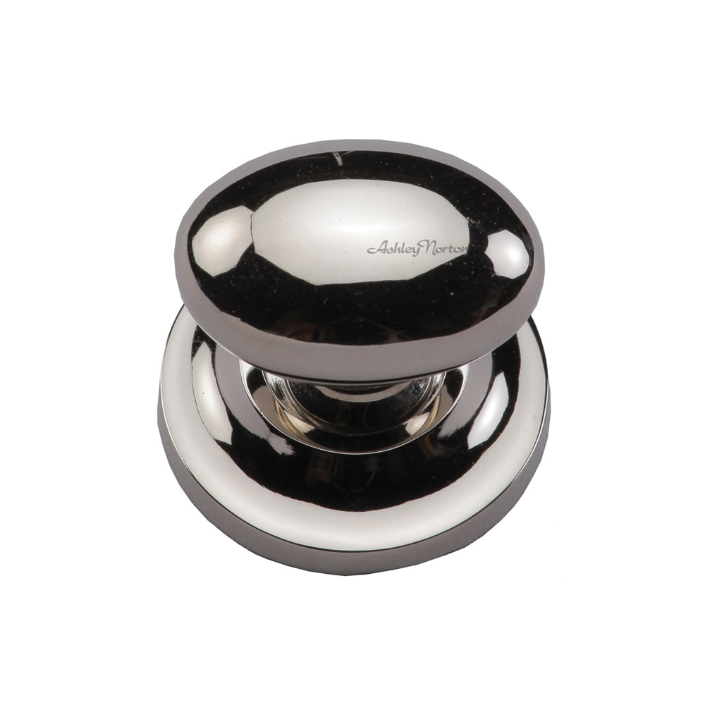 Ashley Norton MT0114 Egg Knob on Rose in Polished Nickel