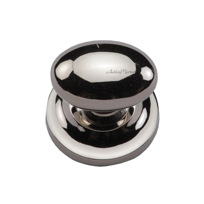 Ashley Norton MT0114 Egg Knob on Rose in Polished Nickel