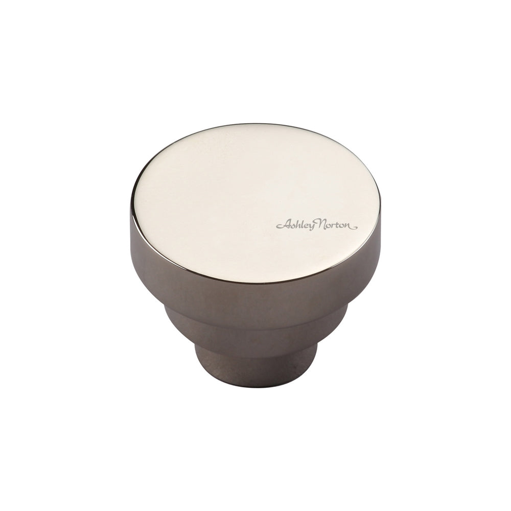 Ashley Norton MT3624 Round Stepped Knob in Polished Nickel