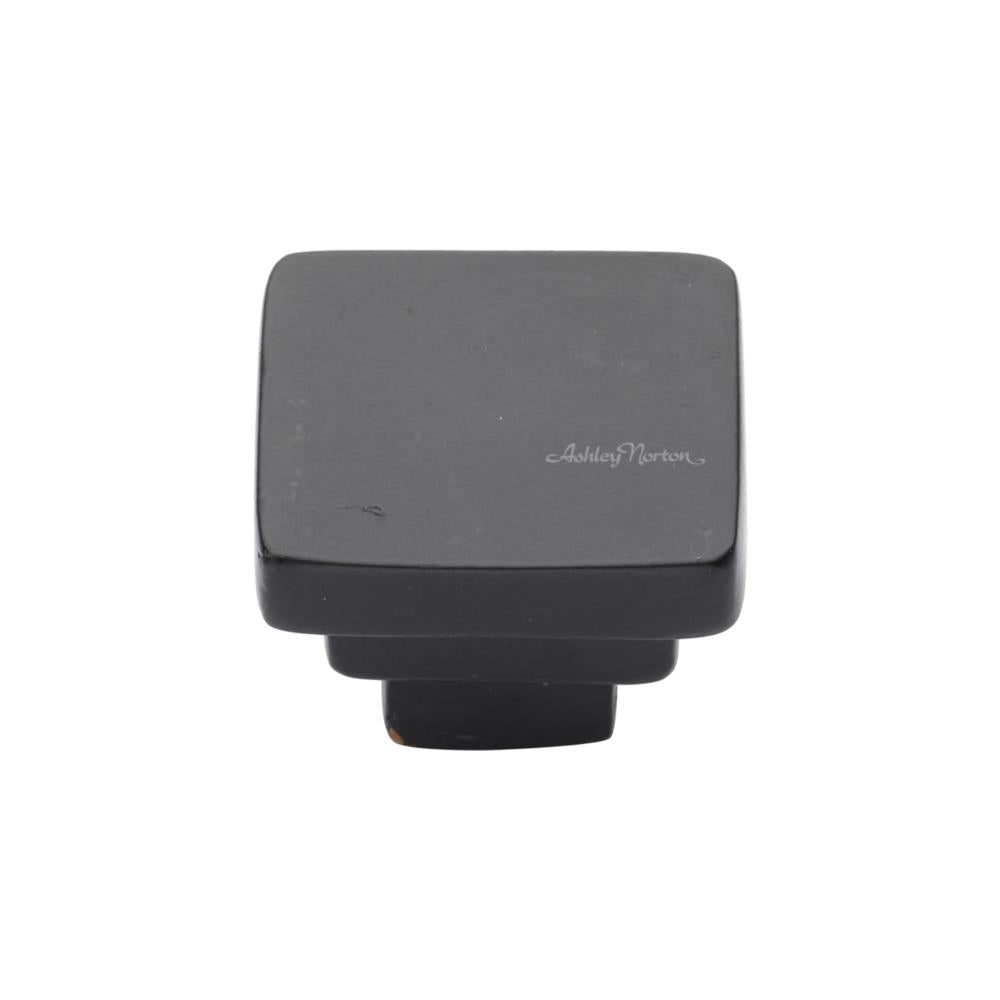 Ashley Norton 3672 Square Step Knob in Matte Black