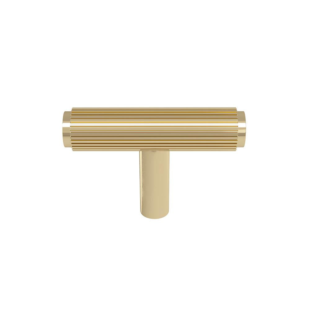 Ashley Norton MT4404 Lucerne Reeded T-Bar in Unlacquered Brass