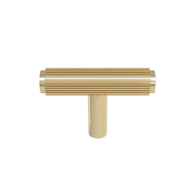 Ashley Norton MT4404 Lucerne Reeded T-Bar in Unlacquered Brass