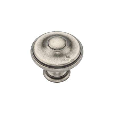 Ashley Norton MB4408 Domed Round Knob in Distressed Pewter