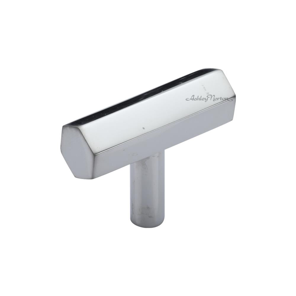 Ashley Norton MT4423 Hex T-Pull Cabinet Knob in Polished Chrome
