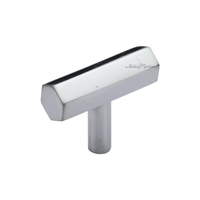 Ashley Norton MT4423 Hex T-Pull Cabinet Knob in Polished Chrome