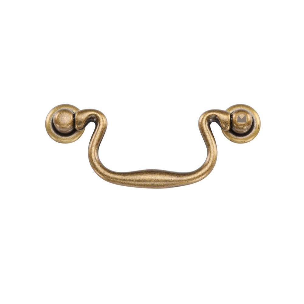 Ashley Norton MB3019 Swan Drop Pull in Distressed Brass