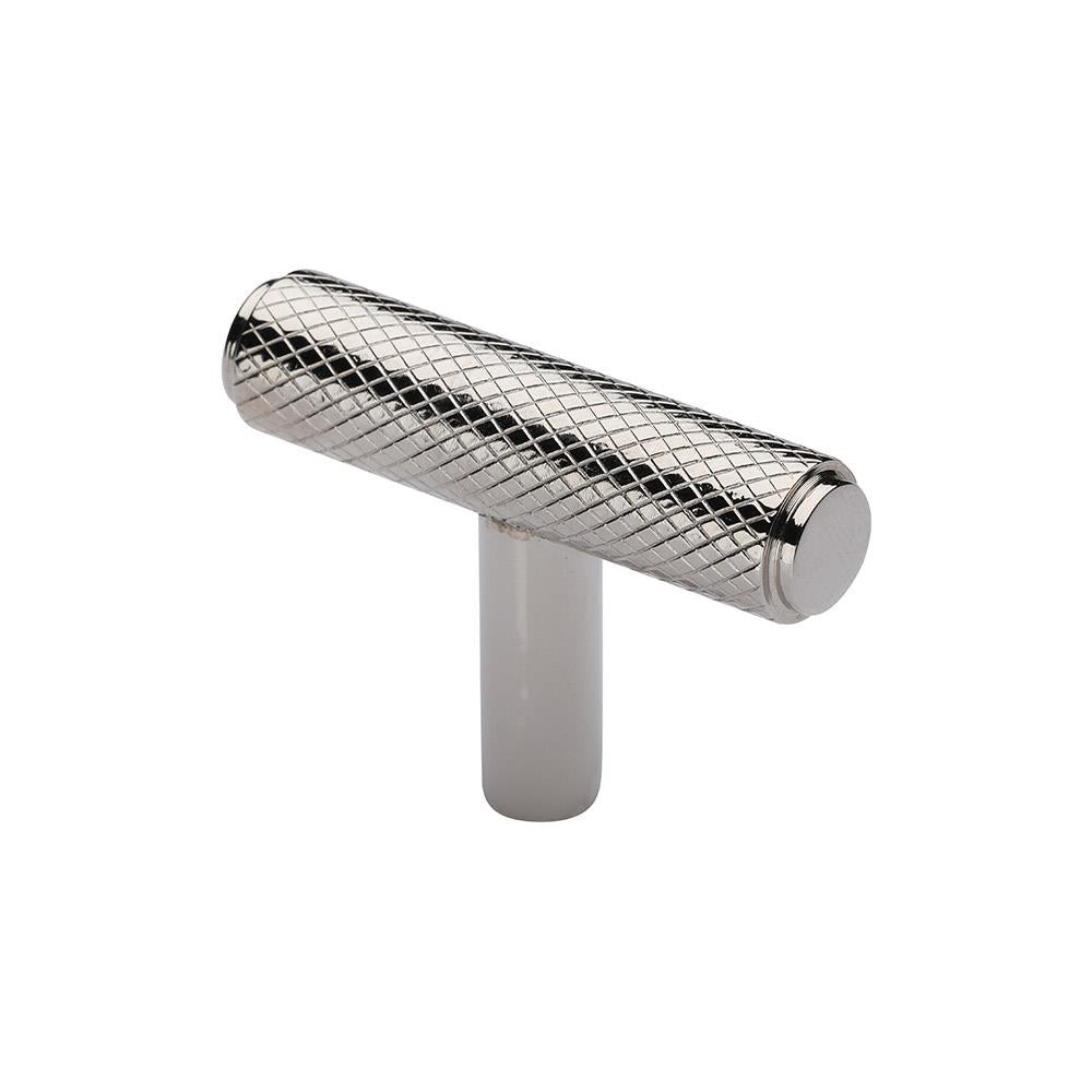 Ashley Norton MT4415 Knurled T-Bar Cabinet Knob in Polished Nickel