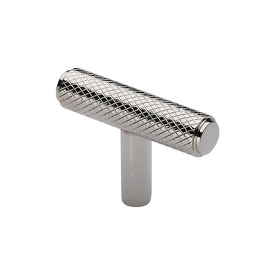Ashley Norton MT4415 Knurled T-Bar Cabinet Knob in Polished Nickel