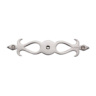 Ashley Norton MT42FL Fleur-de-Lis Backplate in Polished Nickel