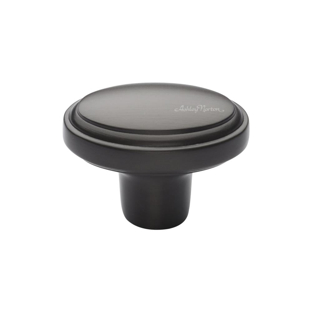 Ashley Norton MT3975 Oval Cabinet Knob in Flat Black