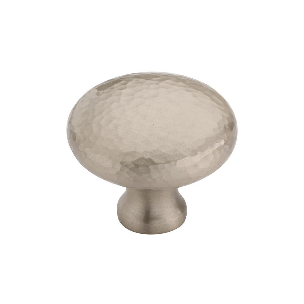 Ashley Norton MK0117 Hammered Round Cabinet Knob in Satin Nickel