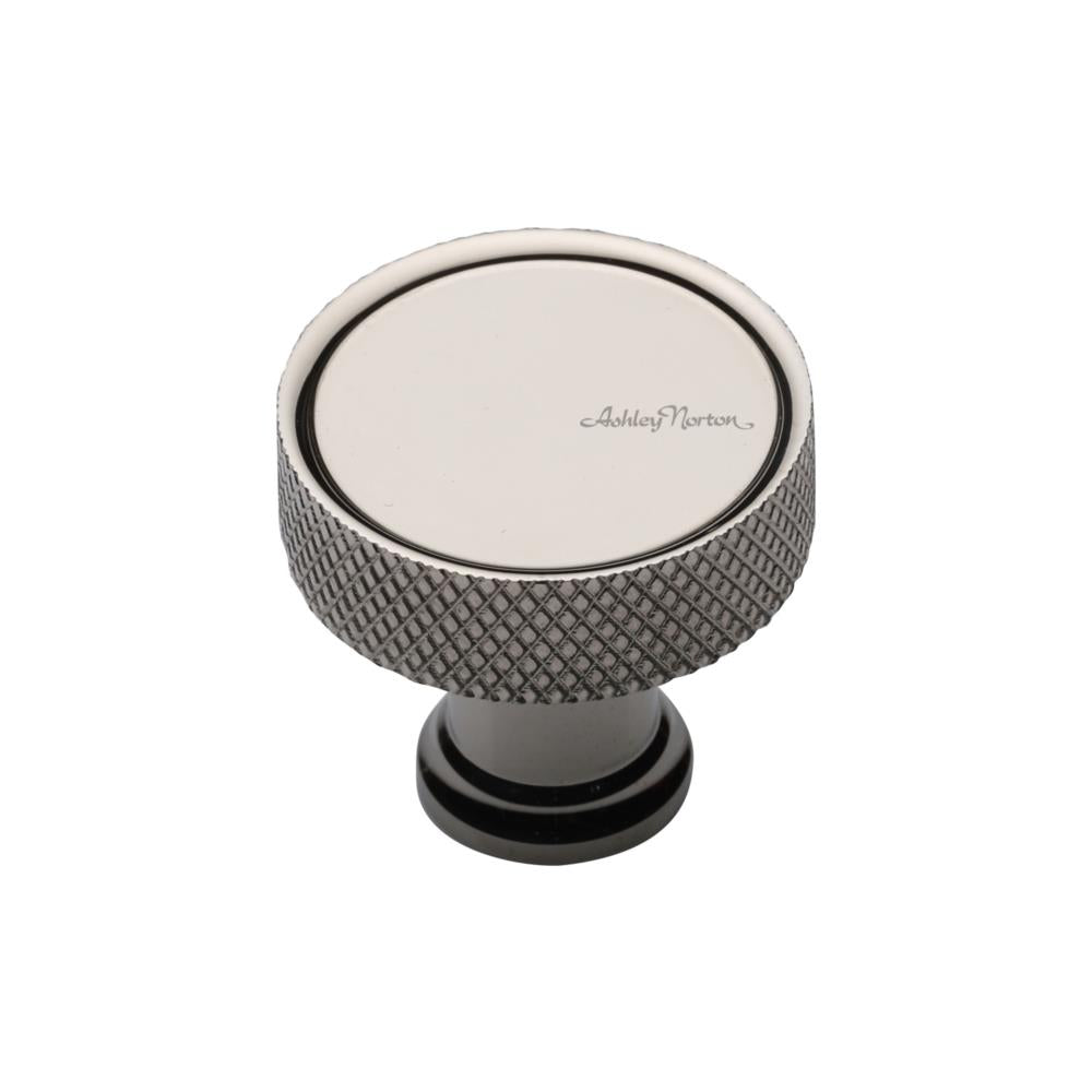 Ashley Norton MT4648 Blackburn Knurled Cabinet Knob in Polished Nickel