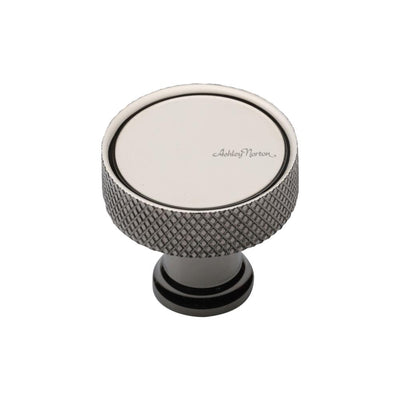 Ashley Norton MT4648 Blackburn Knurled Cabinet Knob in Polished Nickel