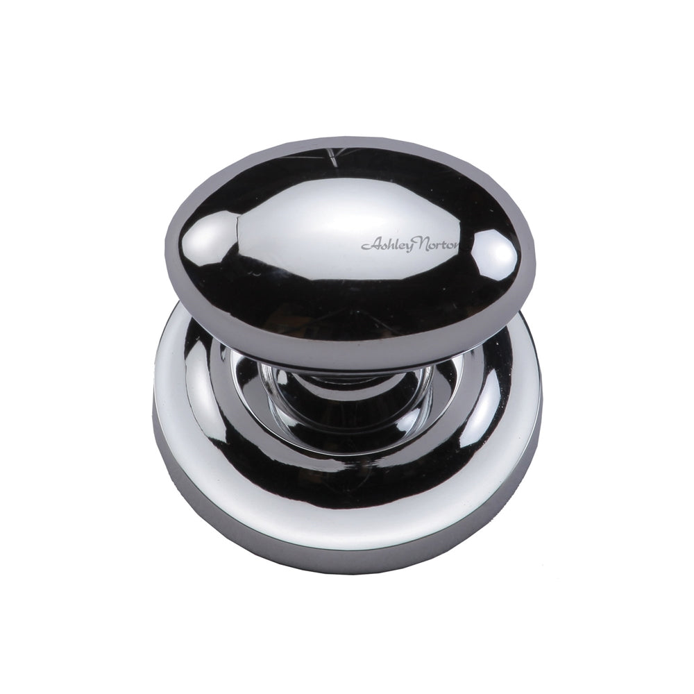 Ashley Norton MT0114 Egg Knob on Rose in Polished Chrome
