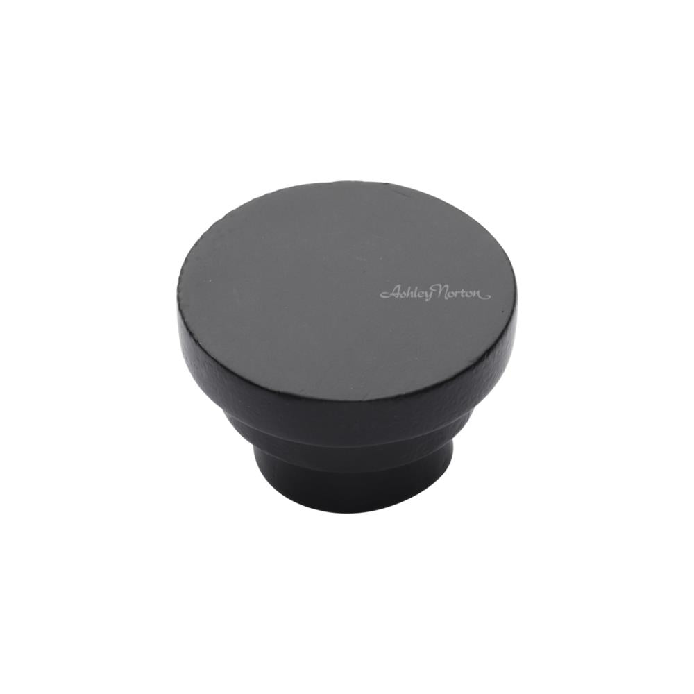 Ashley Norton 3624 Round Step Knob in Matte Black
