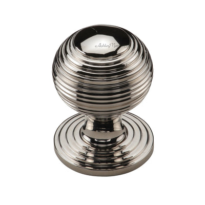 Ashley Norton MT0973 Reeded Cabinet Knob in Polished Nickel