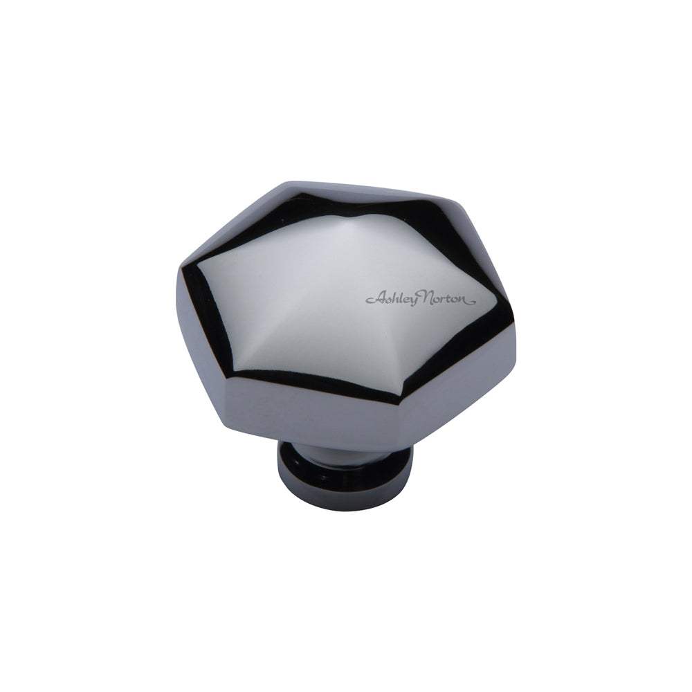 Ashley Norton MT2238 Hex Knob in Polished Chrome
