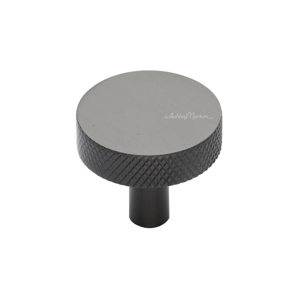 Ashley Norton MT3884 Knurled Helios Cabinet Knob in Flat Black