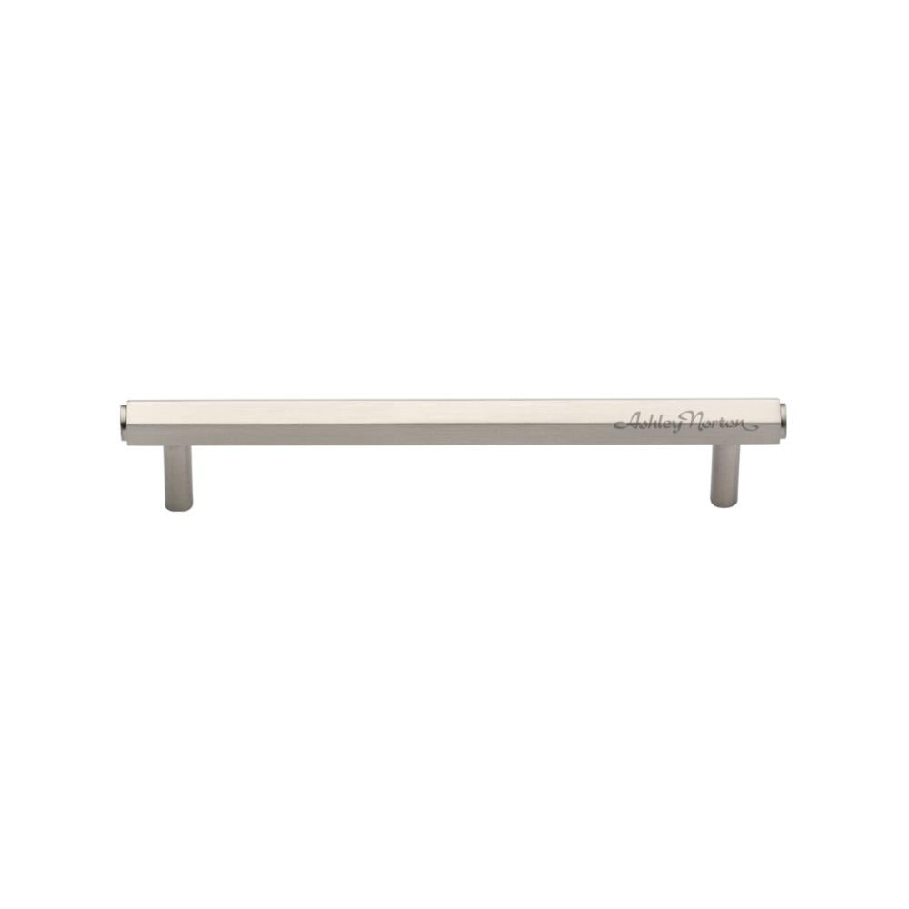 Ashley Norton MT4422 Hex Modern Profile Pull in Satin Nickel