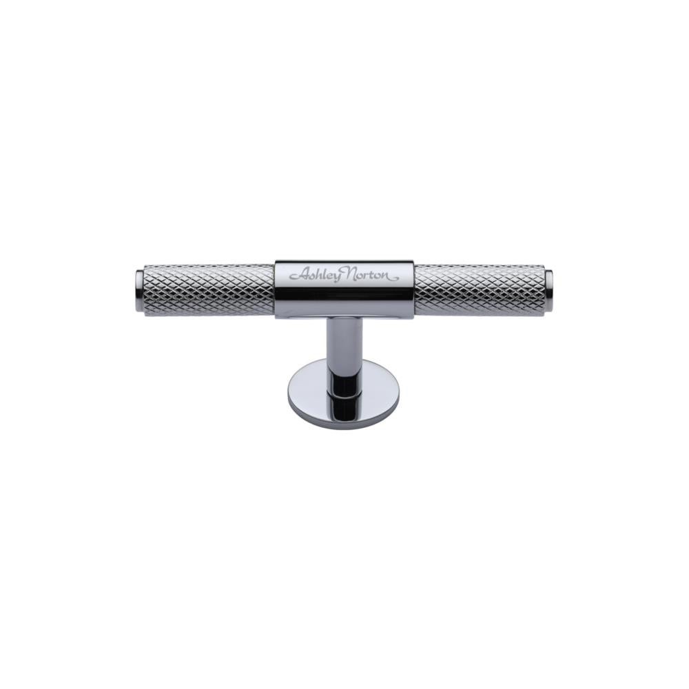 Ashley Norton MT4463 Knurled T-Pull Cabinet Knob in Polished Chrome