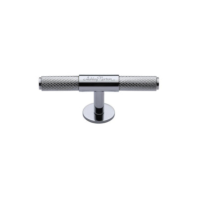 Ashley Norton MT4463 Knurled T-Pull Cabinet Knob in Polished Chrome