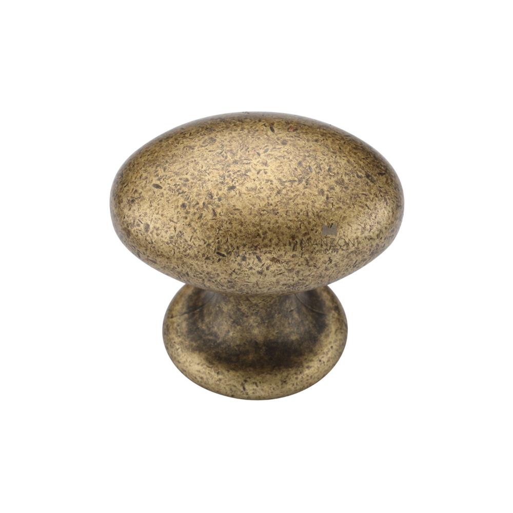 Ashley Norton MB4462 Egg Knob in Distressed Brass