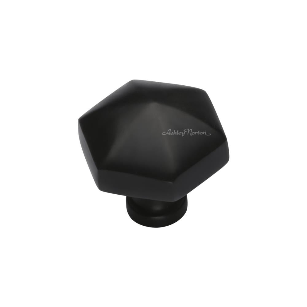 Ashley Norton MT2238 Hex Knob in Flat Black