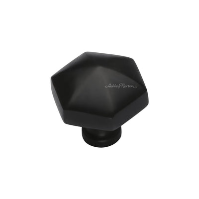 Ashley Norton MT2238 Hex Knob in Flat Black