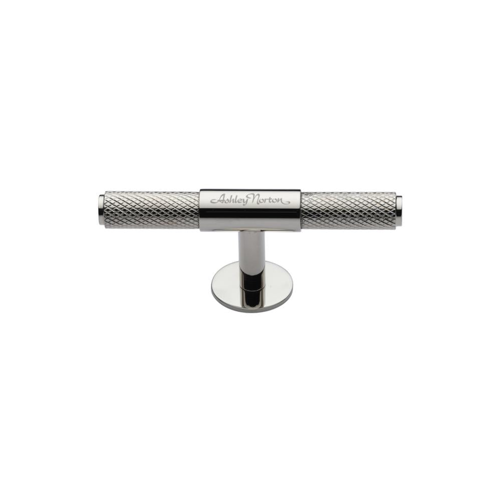 Ashley Norton MT4463 Knurled T-Pull Cabinet Knob in Polished Nickel