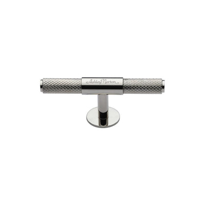 Ashley Norton MT4463 Knurled T-Pull Cabinet Knob in Polished Nickel