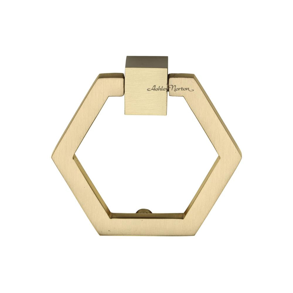 Ashley Norton MT6334 Open Hex Drop Pull in Satin Brass