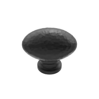 Ashley Norton H118 Hammered Egg Knob in Matte Black