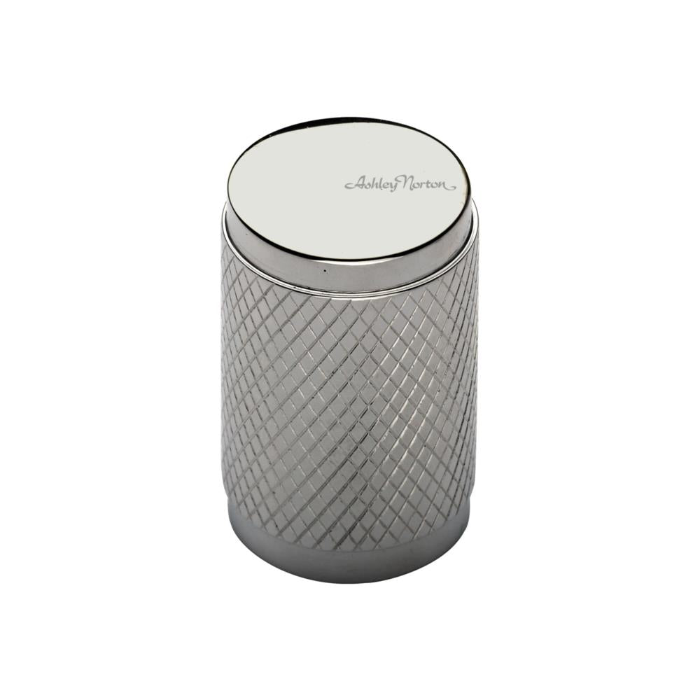Ashley Norton MT3850 Knurled Stick Cabinet Knob in Polished Nickel