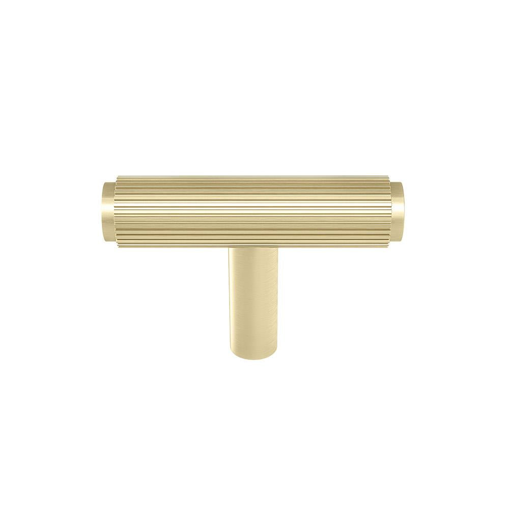 Ashley Norton MT4404 Lucerne Reeded T-Bar in Satin Brass
